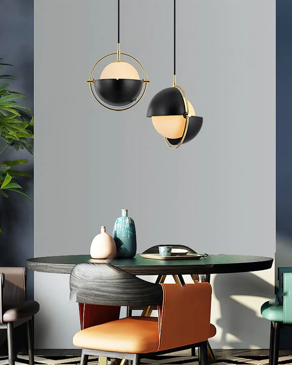 WOMO Adjustable Glass Globe Pendant Light-WM2563 - Image 2