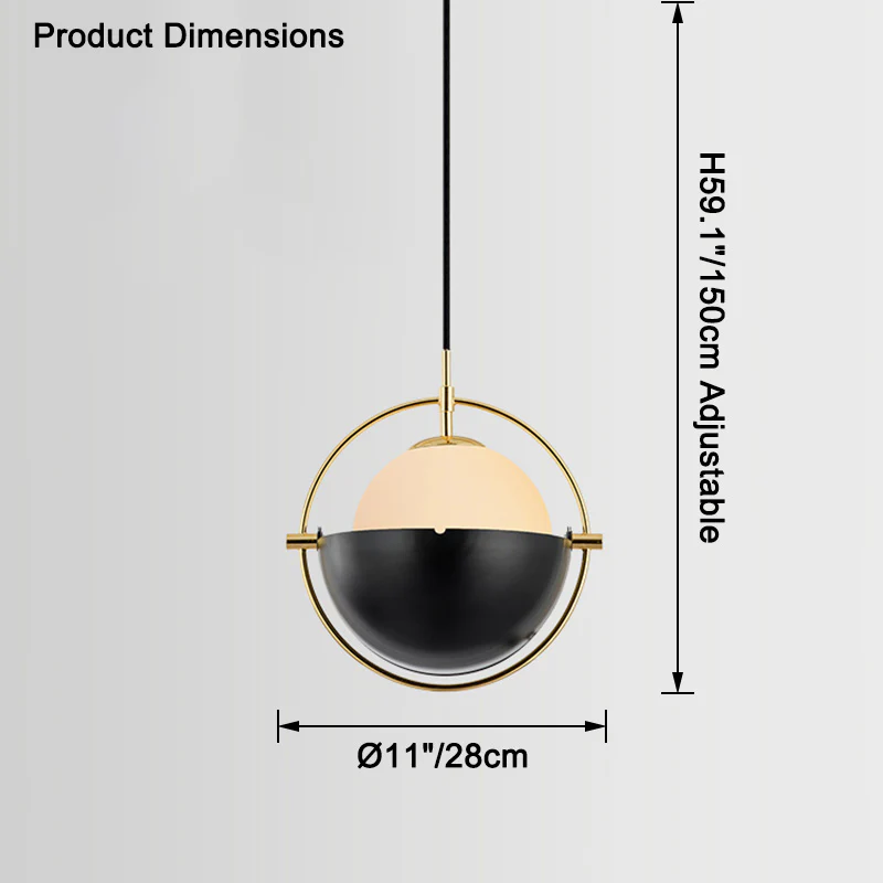 WOMO Adjustable Glass Globe Pendant Light-WM2563 - Image 21