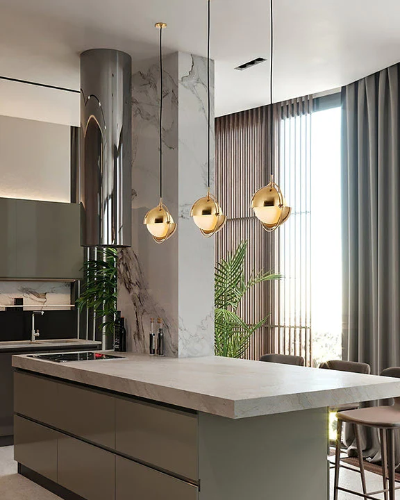 WOMO Adjustable Glass Globe Pendant Light-WM2563 - Image 5