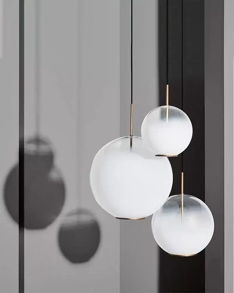 WOMO Milk Glass Globe Pendant Light-WM2674 - Image 5