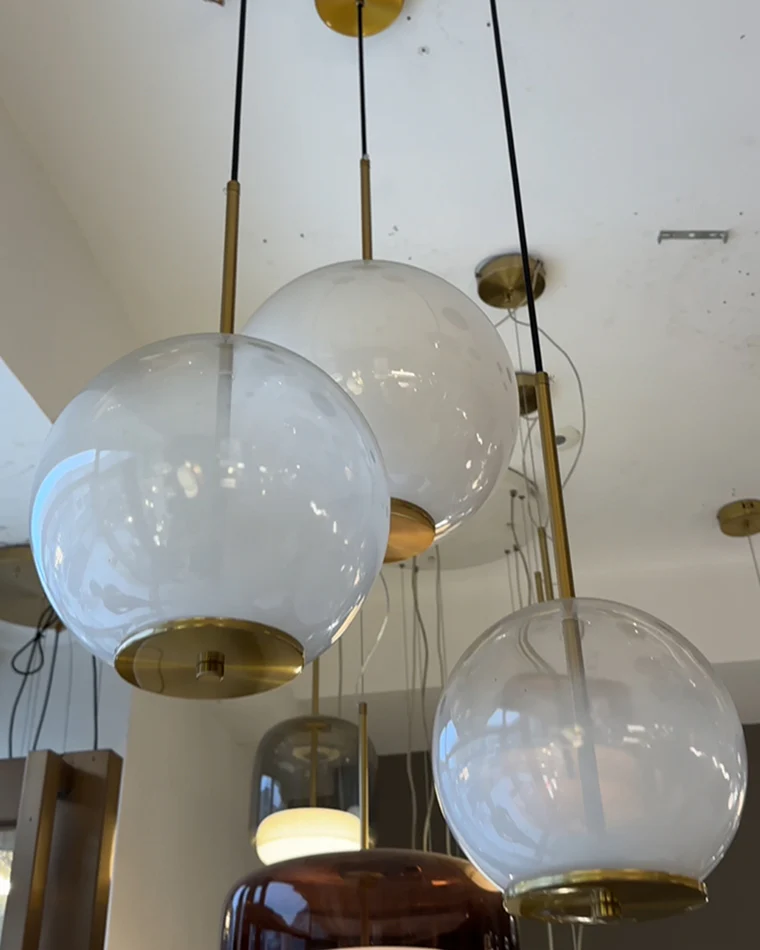 WOMO Milk Glass Globe Pendant Light-WM2674 - Image 8