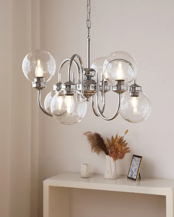 WOMO Glass Globe Pendant Light-WM3073 - Image 4