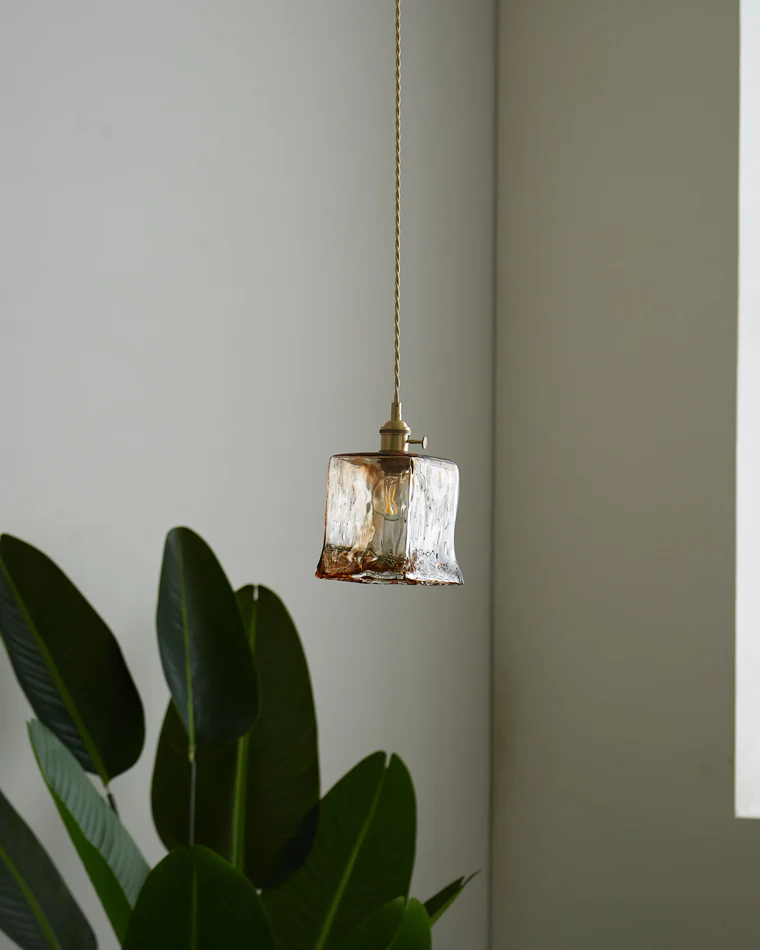 WOMO Amber Glass Small Pendant Light-WM2210 - Image 18