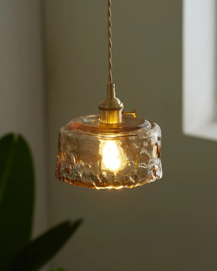WOMO Amber Glass Small Pendant Light-WM2210 - Image 23