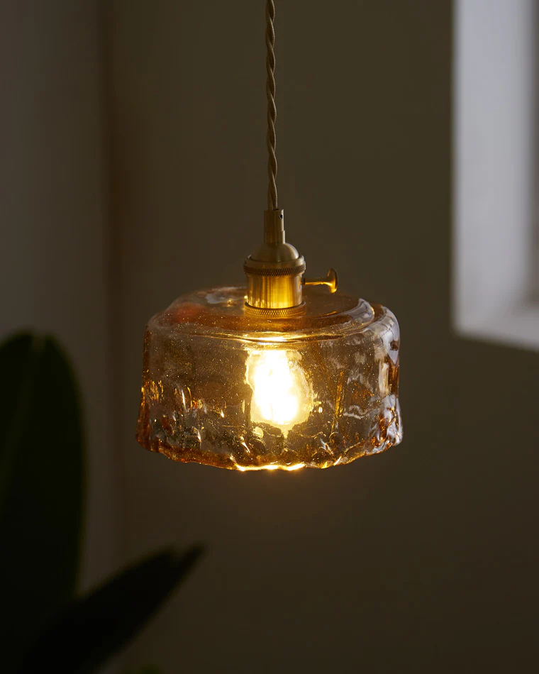 WOMO Amber Glass Small Pendant Light-WM2210 - Image 24
