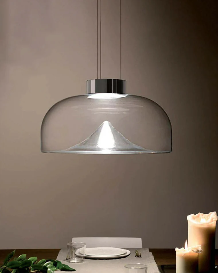 WOMO Colored Glass Round Pendant Light-WM2784 - Image 4