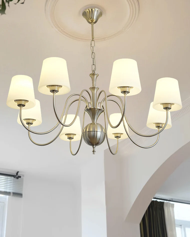 WOMO Glass Shaded Arm Chandelier-WM2946 - Image 11