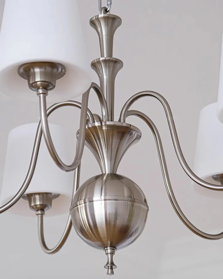 WOMO Glass Shaded Arm Chandelier-WM2946 - Image 15
