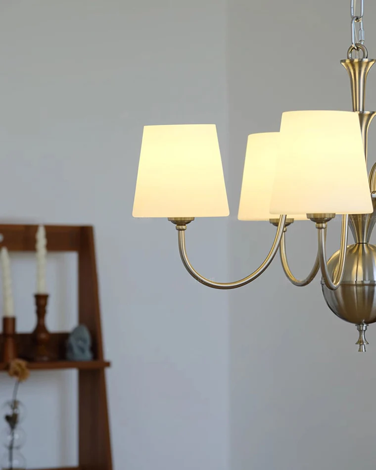 WOMO Glass Shaded Arm Chandelier-WM2946 - Image 16