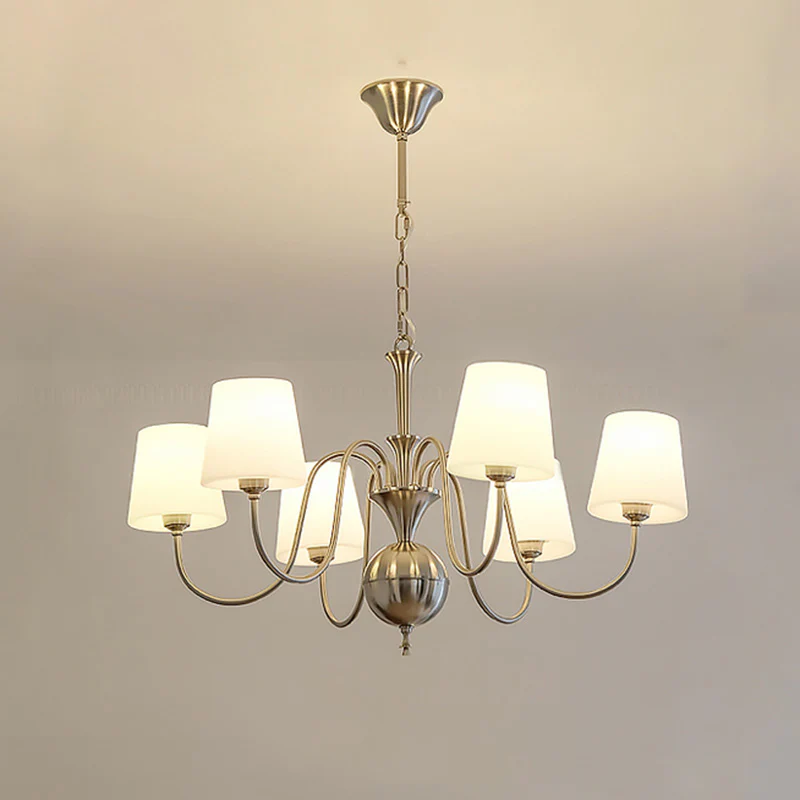 WOMO Glass Shaded Arm Chandelier-WM2946 - Image 19