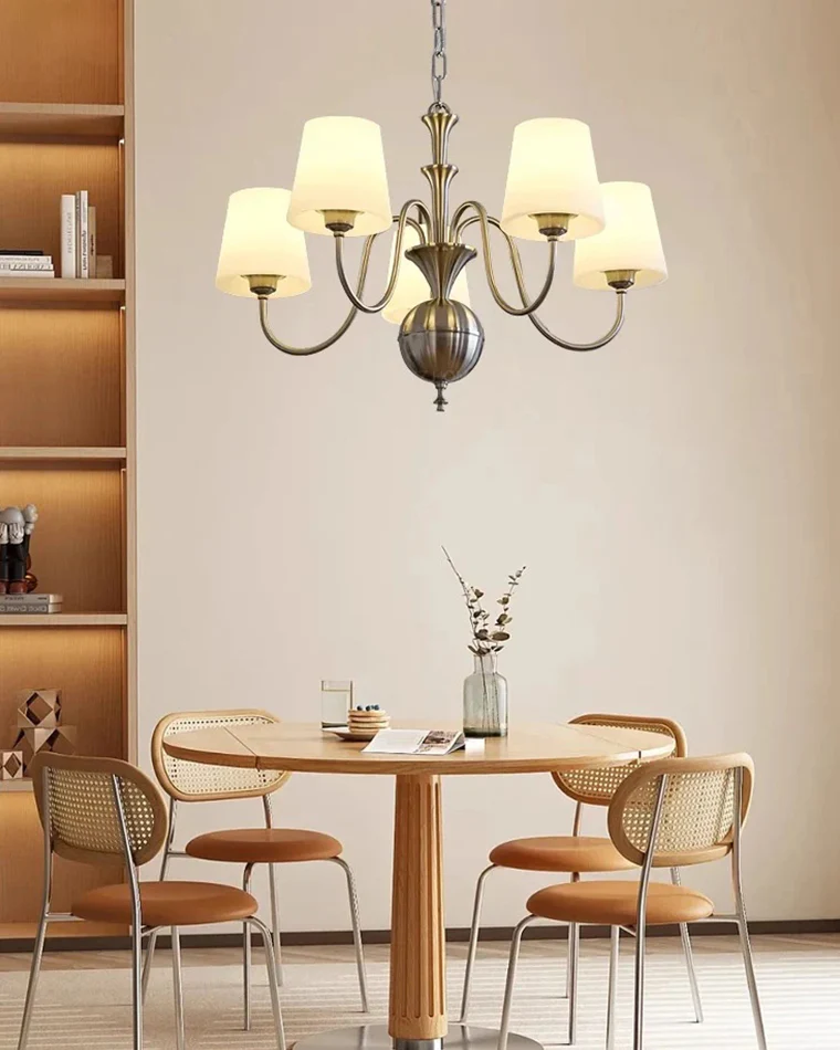 WOMO Glass Shaded Arm Chandelier-WM2946 - Image 3