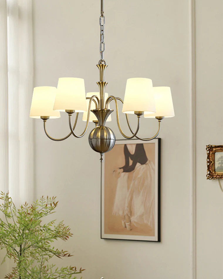 WOMO Glass Shaded Arm Chandelier-WM2946 - Image 4