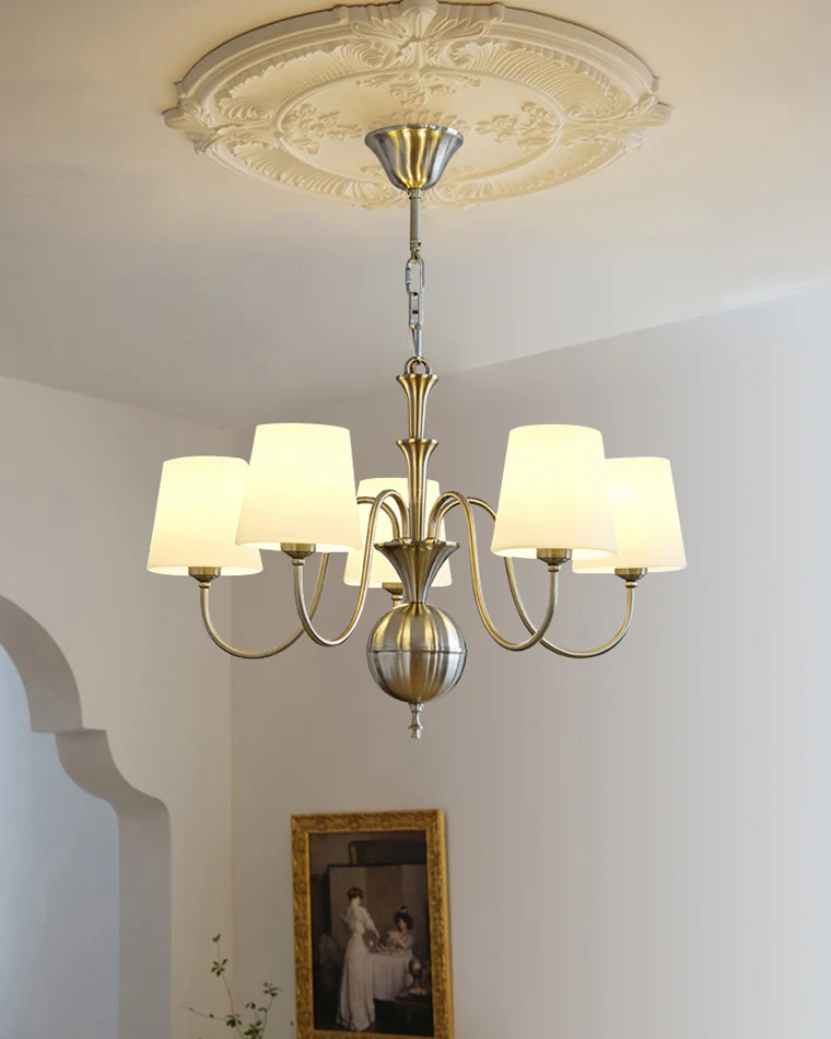 WOMO Glass Shaded Arm Chandelier-WM2946 - Image 5