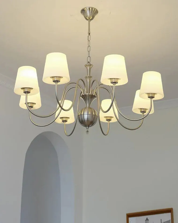 WOMO Glass Shaded Arm Chandelier-WM2946 - Image 7