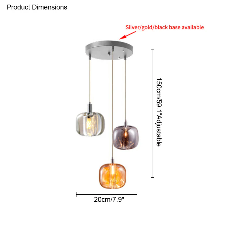 WOMO Waterfall Glass Pendant Chandelier-WM2111b - Image 17