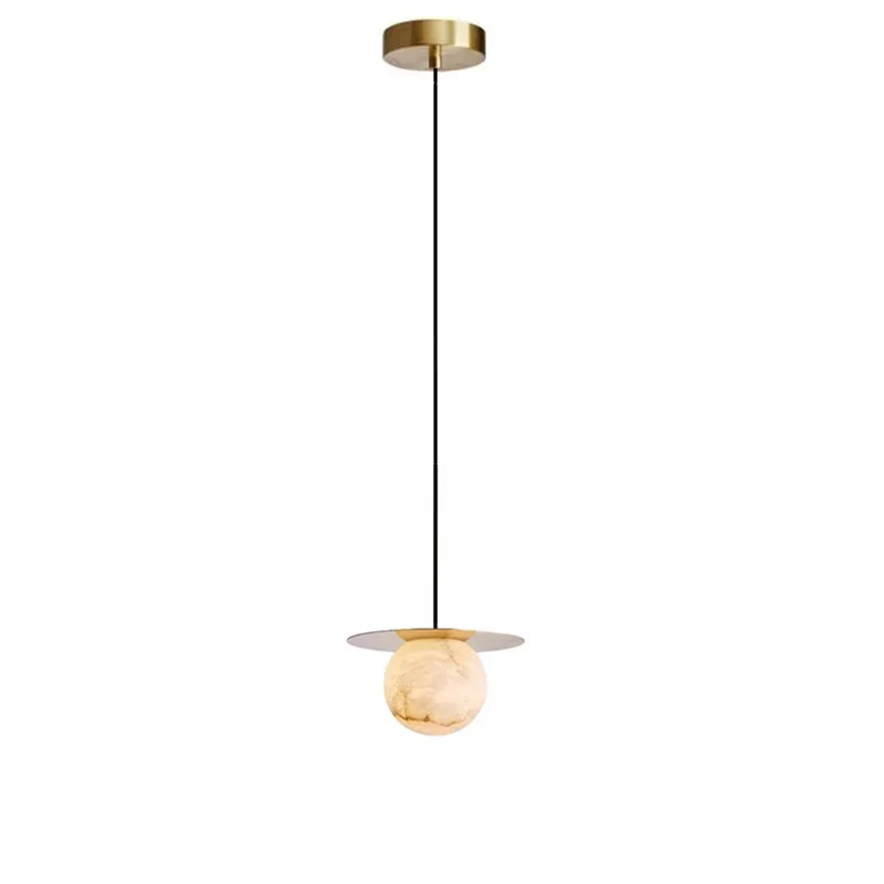 WOMO Disc Globe Alabaster Pendant Light-WM2836 - Image 10