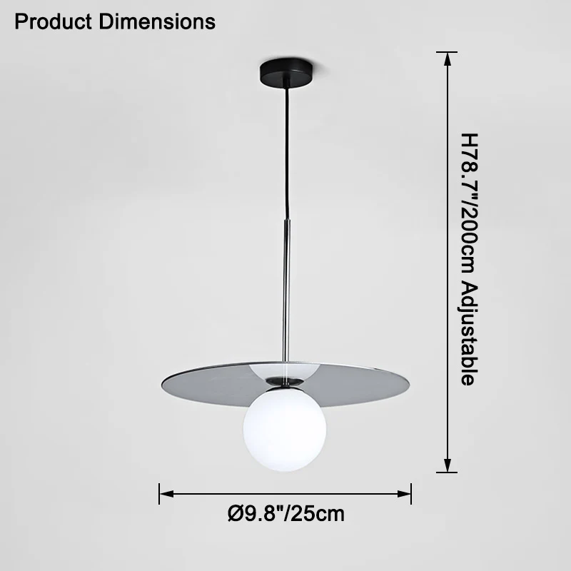 WOMO Globe Disc Pendant Light-WM2579 - Image 16