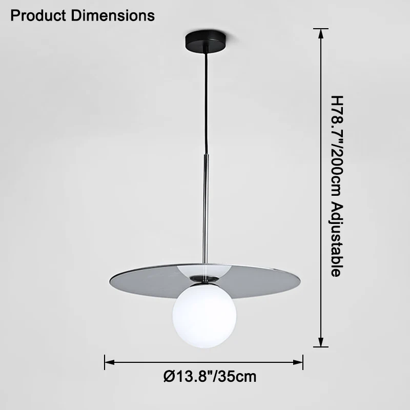 WOMO Globe Disc Pendant Light-WM2579 - Image 18