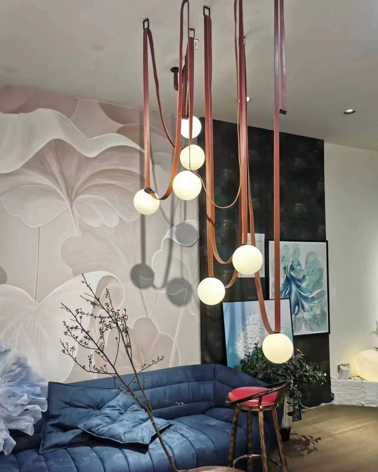 WOMO Globe Leather Pendant Light-WM2311 - Image 11
