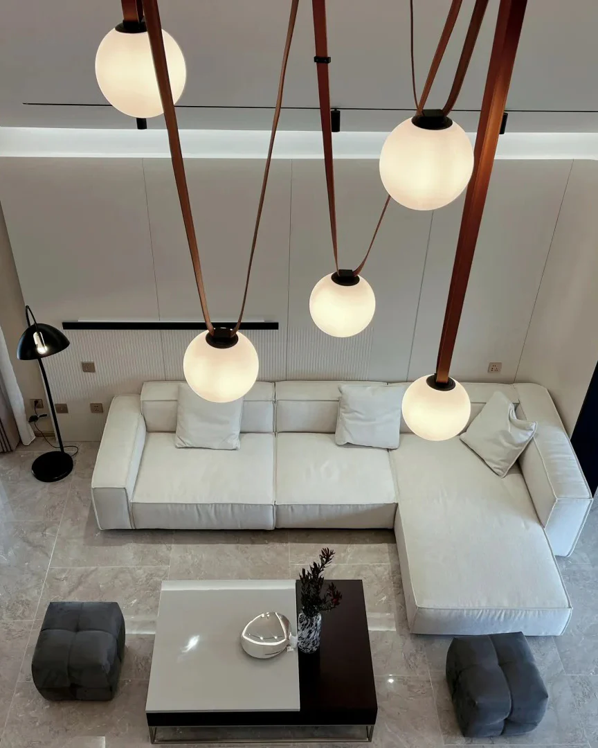 WOMO Globe Leather Pendant Light-WM2311 - Image 21