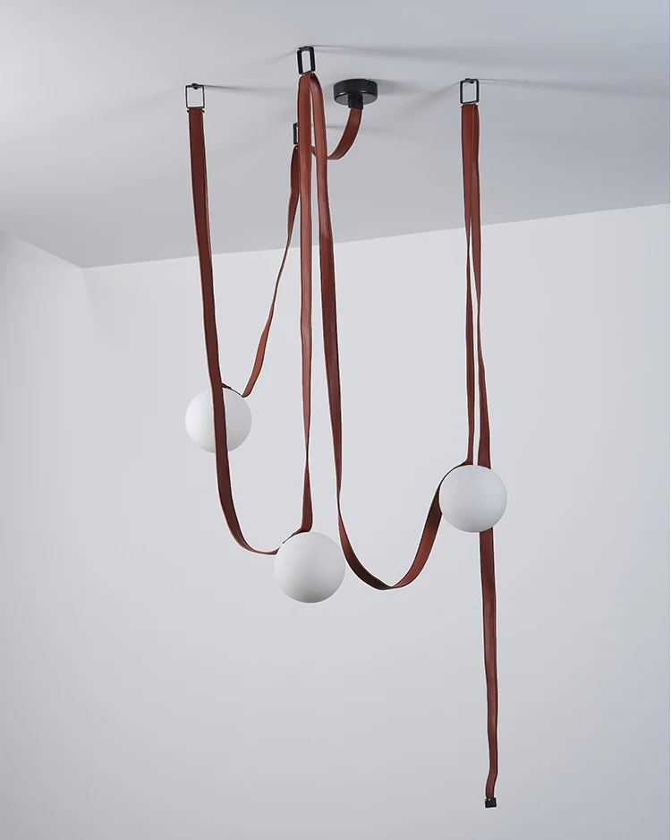WOMO Globe Leather Pendant Light-WM2311 - Image 22