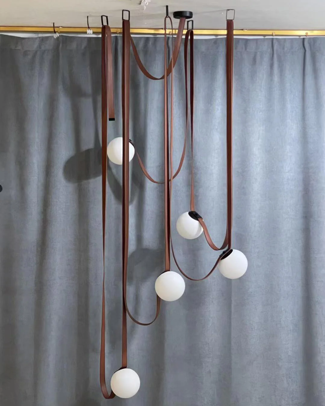 WOMO Globe Leather Pendant Light-WM2311 - Image 24