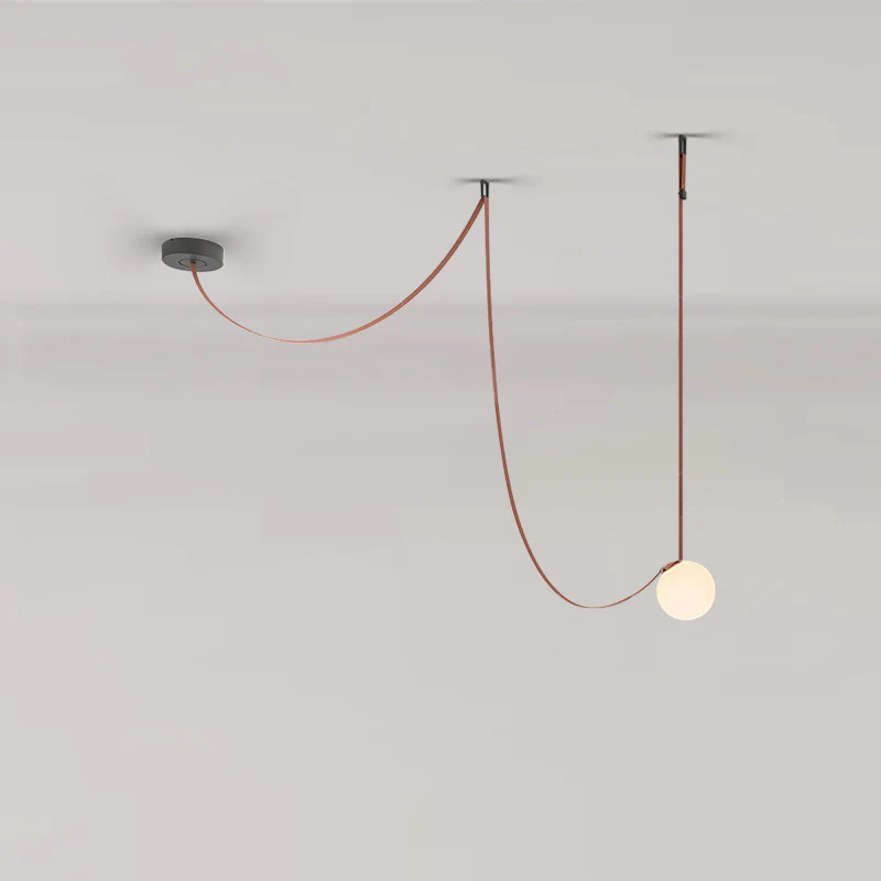 WOMO Globe Leather Pendant Light-WM2311 - Image 29