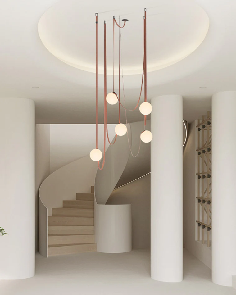 WOMO Globe Leather Pendant Light-WM2311 - Image 3