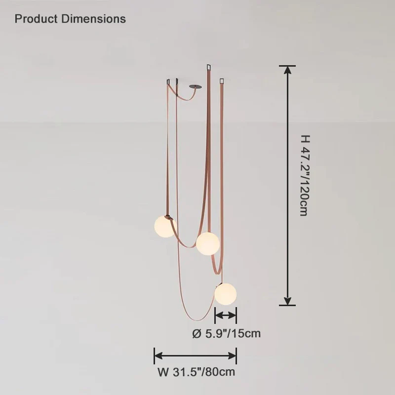 WOMO Globe Leather Pendant Light-WM2311 - Image 32