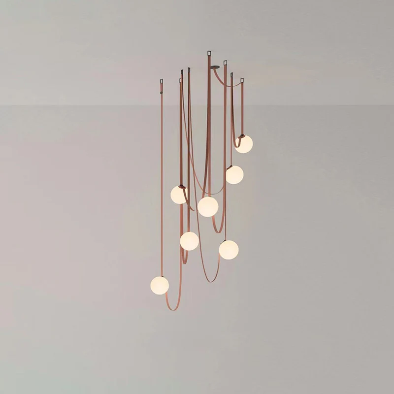 WOMO Globe Leather Pendant Light-WM2311 - Image 35