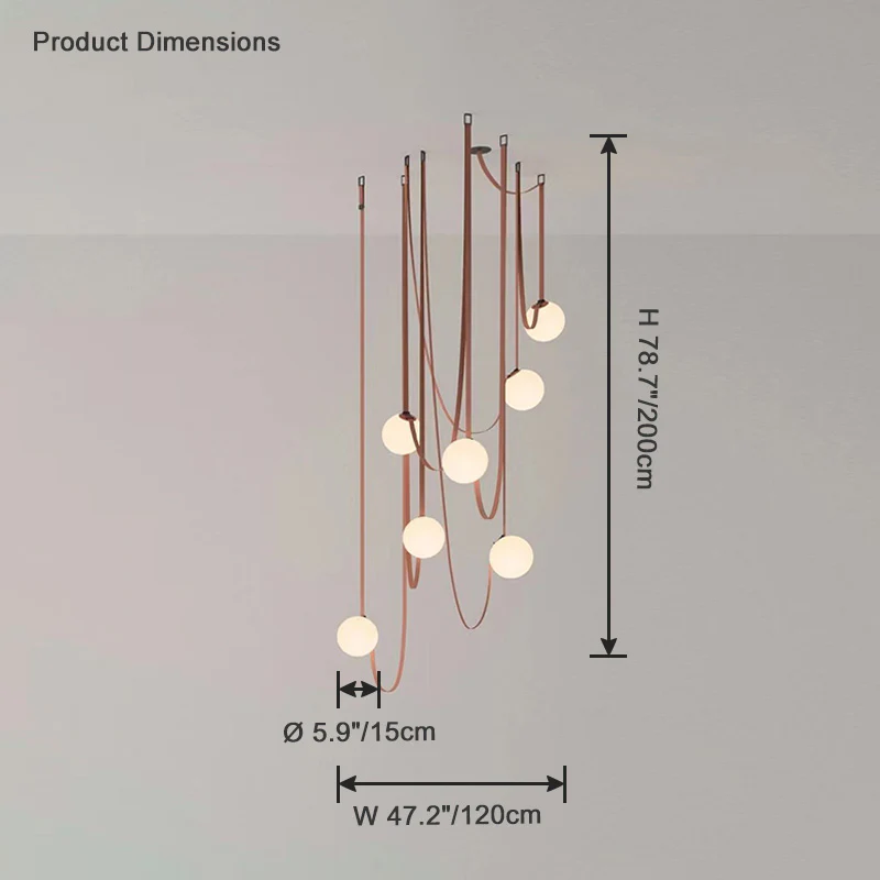 WOMO Globe Leather Pendant Light-WM2311 - Image 36