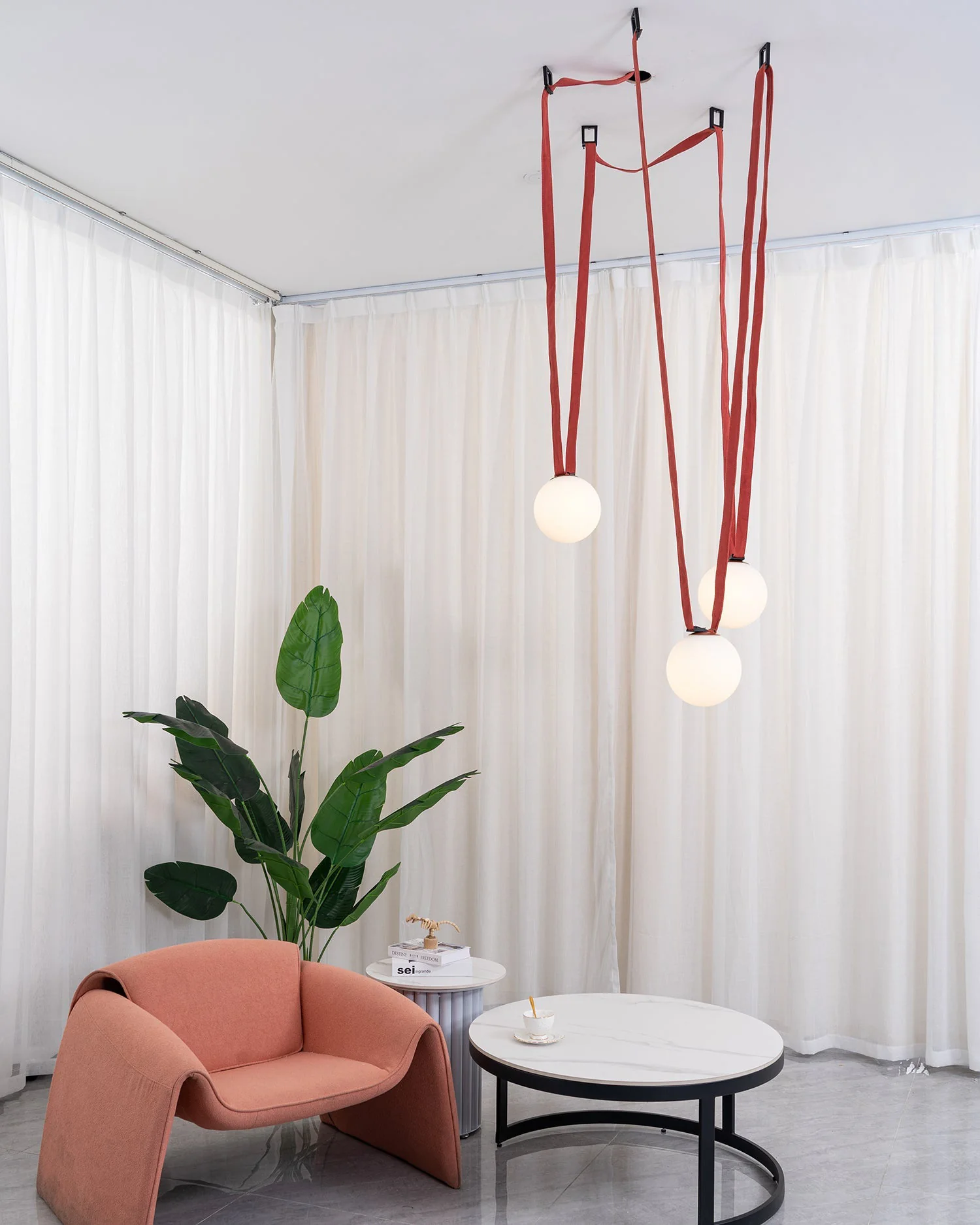 WOMO Globe Leather Pendant Light-WM2311 - Image 7