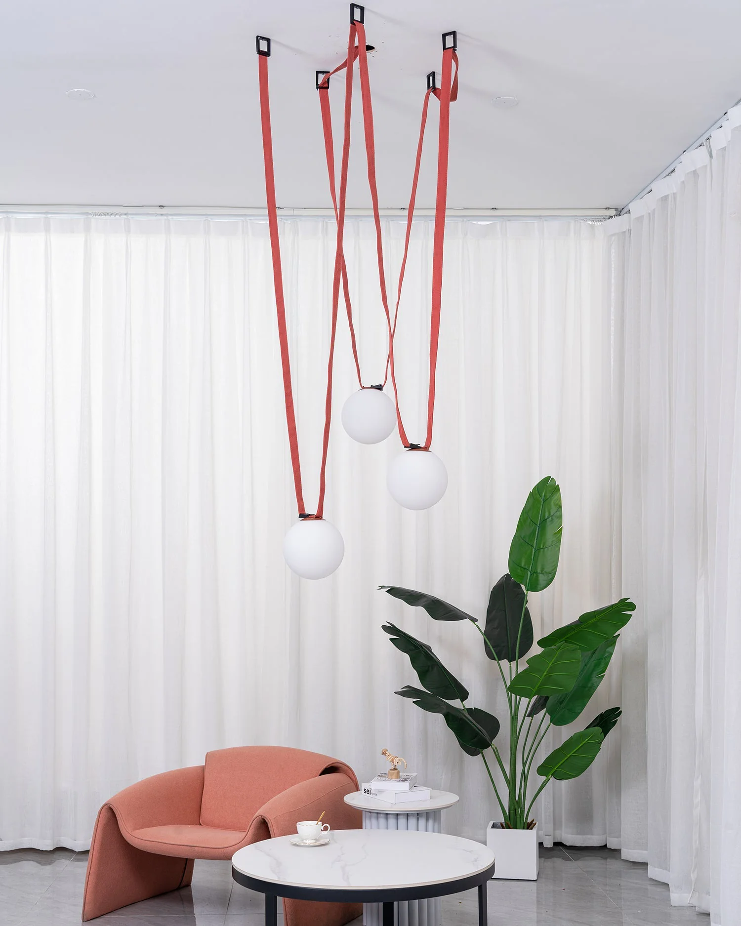 WOMO Globe Leather Pendant Light-WM2311 - Image 8