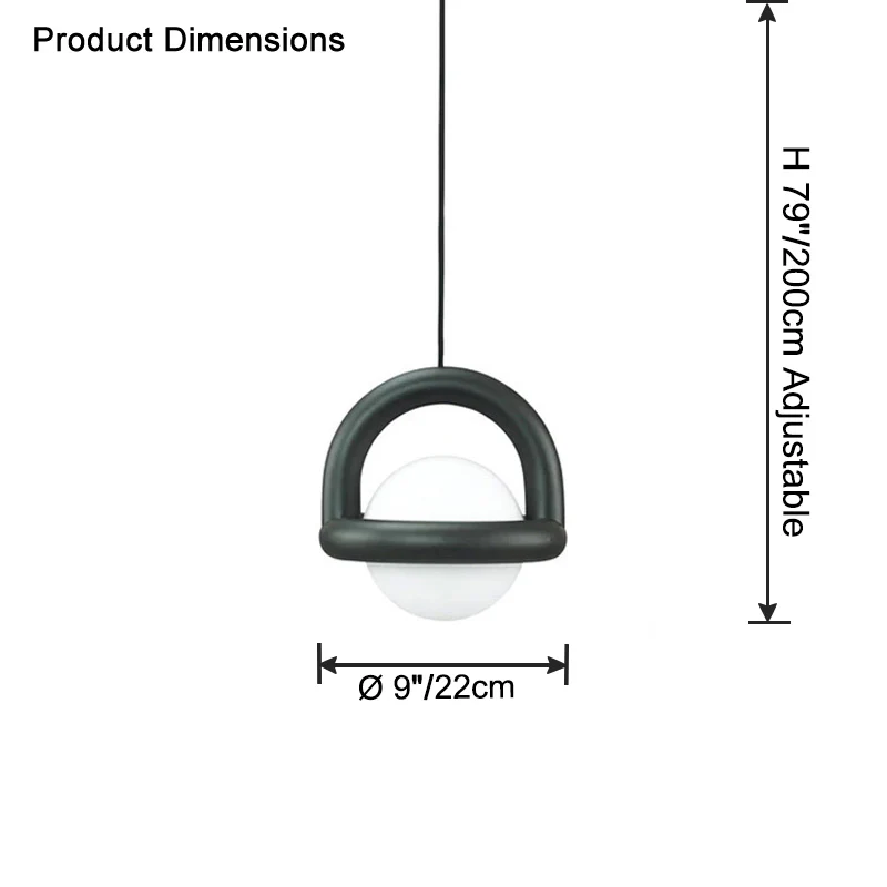 WOMO Globe Pendant Light-WM2728 - Image 14