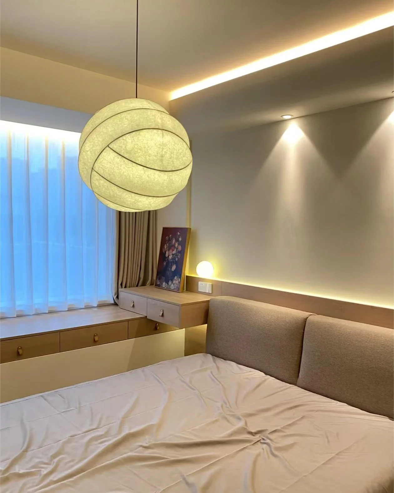 WOMO Globe Silk Pendant Light-WM2759 - Image 10
