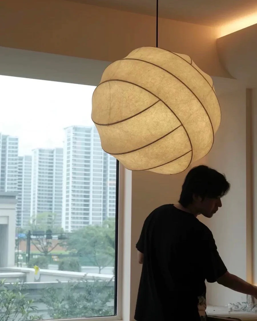 WOMO Globe Silk Pendant Light-WM2759 - Image 20