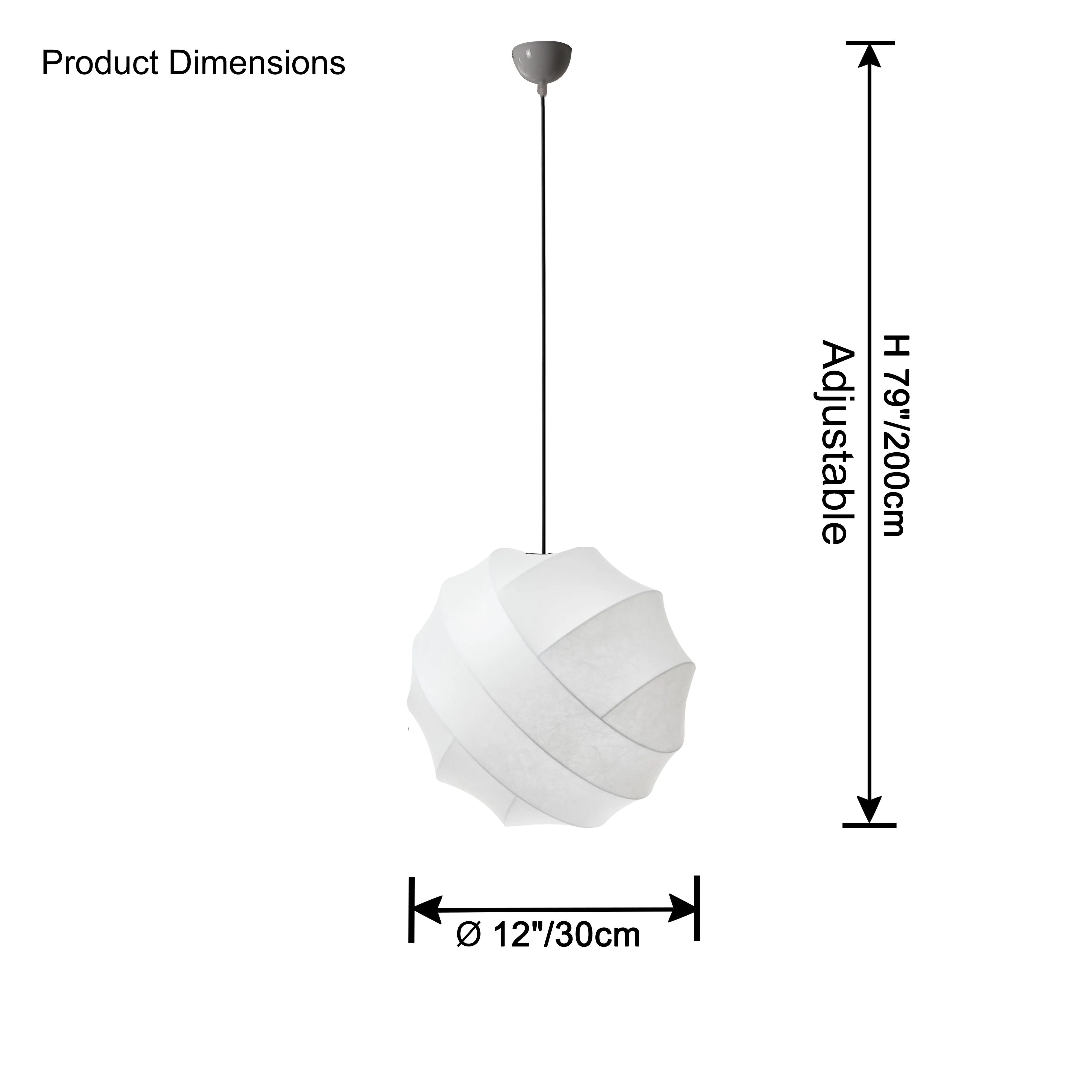WOMO Globe Silk Pendant Light-WM2759 - Image 25