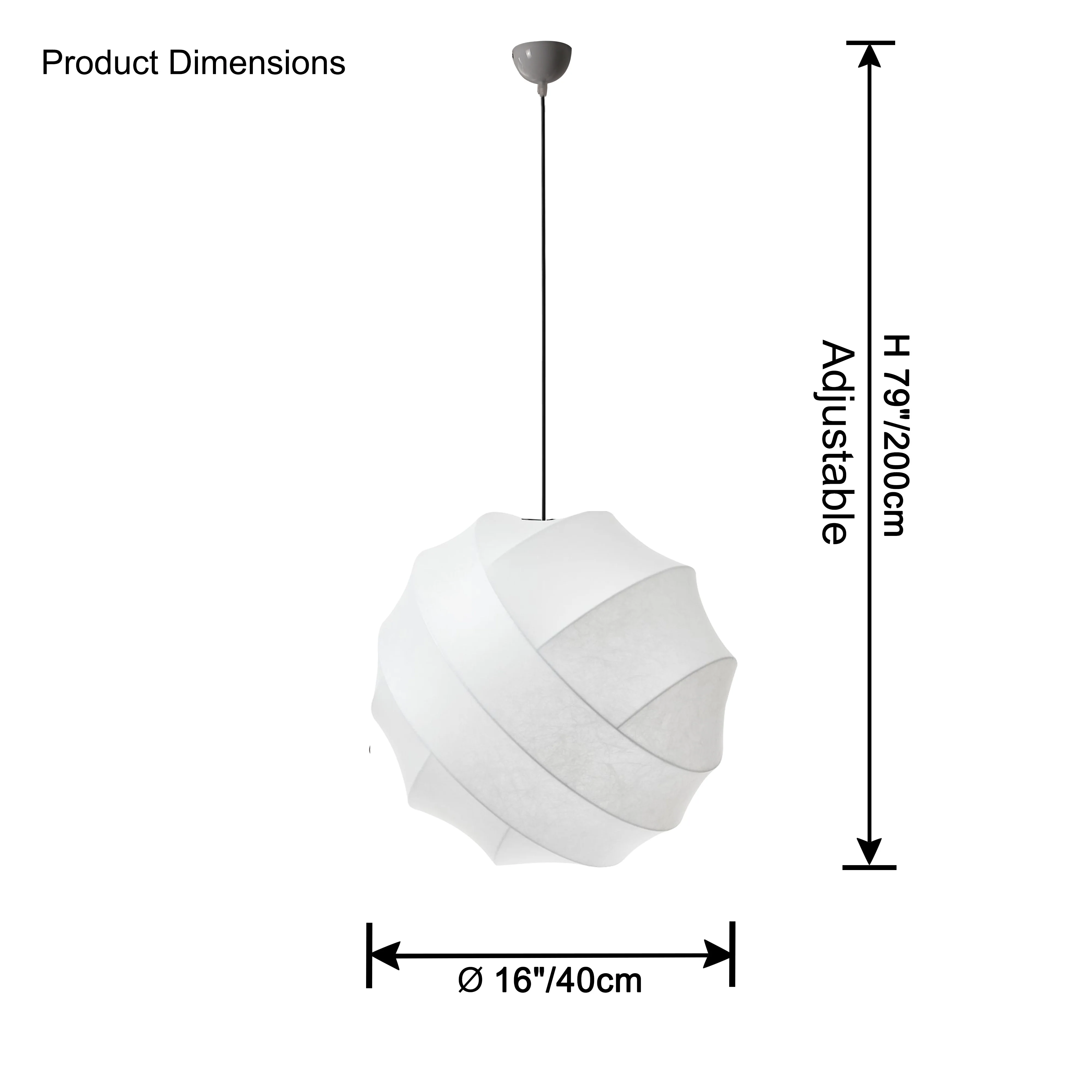 WOMO Globe Silk Pendant Light-WM2759 - Image 27