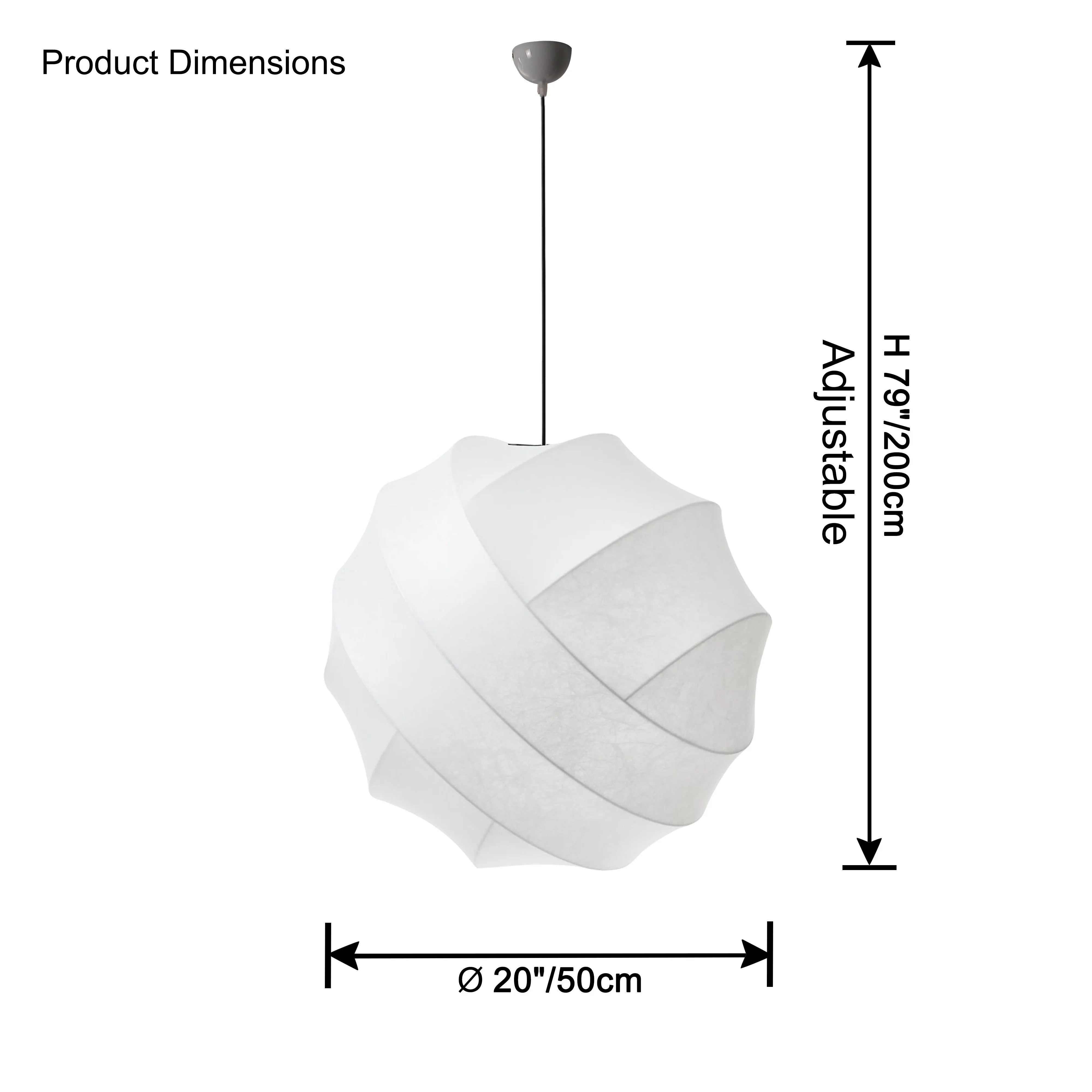 WOMO Globe Silk Pendant Light-WM2759 - Image 29