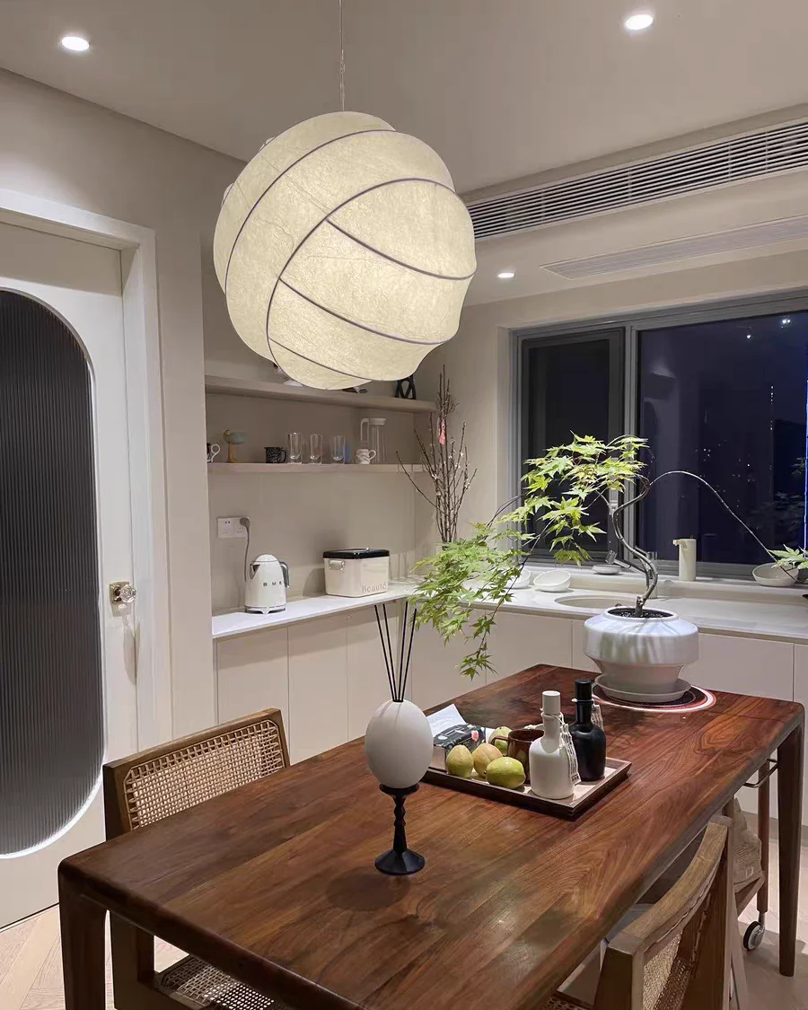 WOMO Globe Silk Pendant Light-WM2759 - Image 3