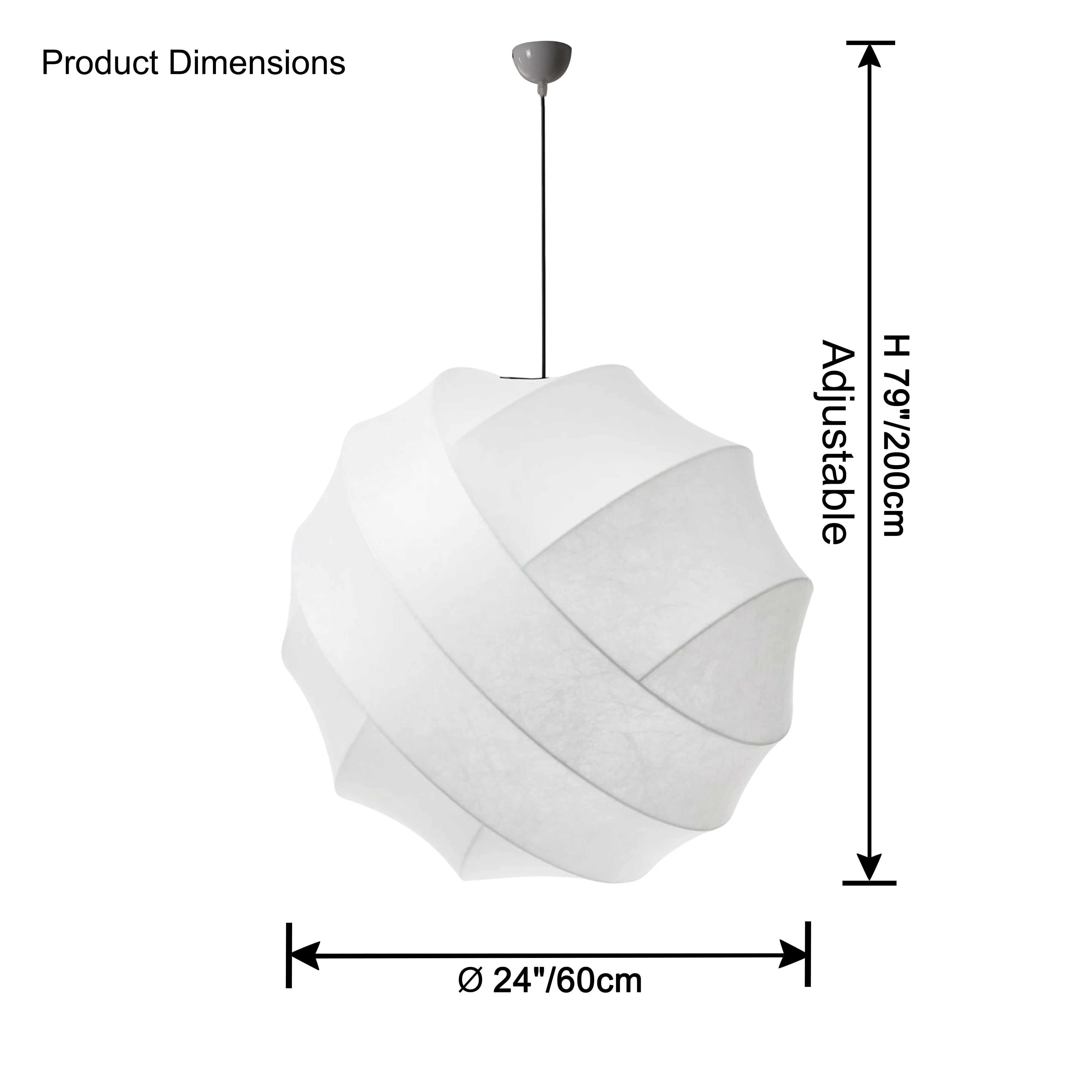 WOMO Globe Silk Pendant Light-WM2759 - Image 31