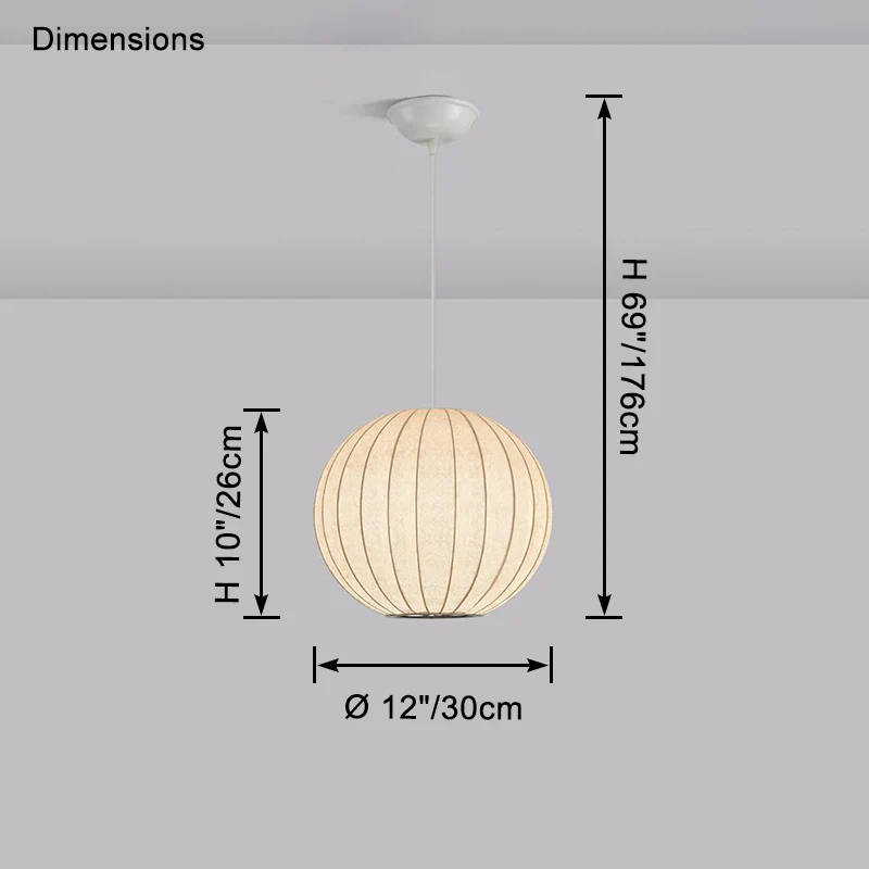 WOMO Globe Silk Pendant Light-WM2964 - Image 10