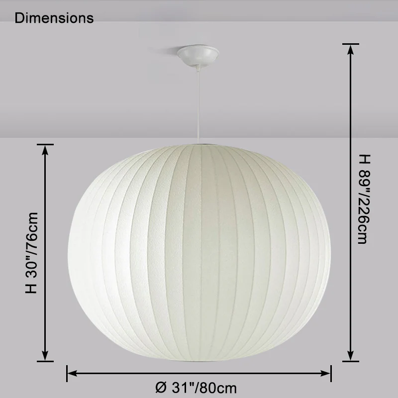 WOMO Globe Silk Pendant Light-WM2964 - Image 18