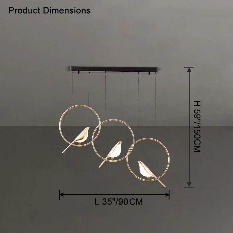 WOMO Gold Bird Chandelier-WM2512a - Image 10