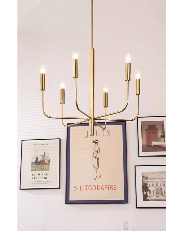 WOMO Gold Candlestick Chandelier-WM2509 - Image 7