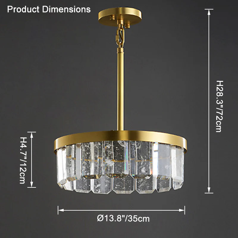WOMO Gold Crystal Round Chandelier-WM2538 - Image 13