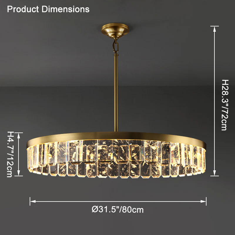WOMO Gold Crystal Round Chandelier-WM2538 - Image 17