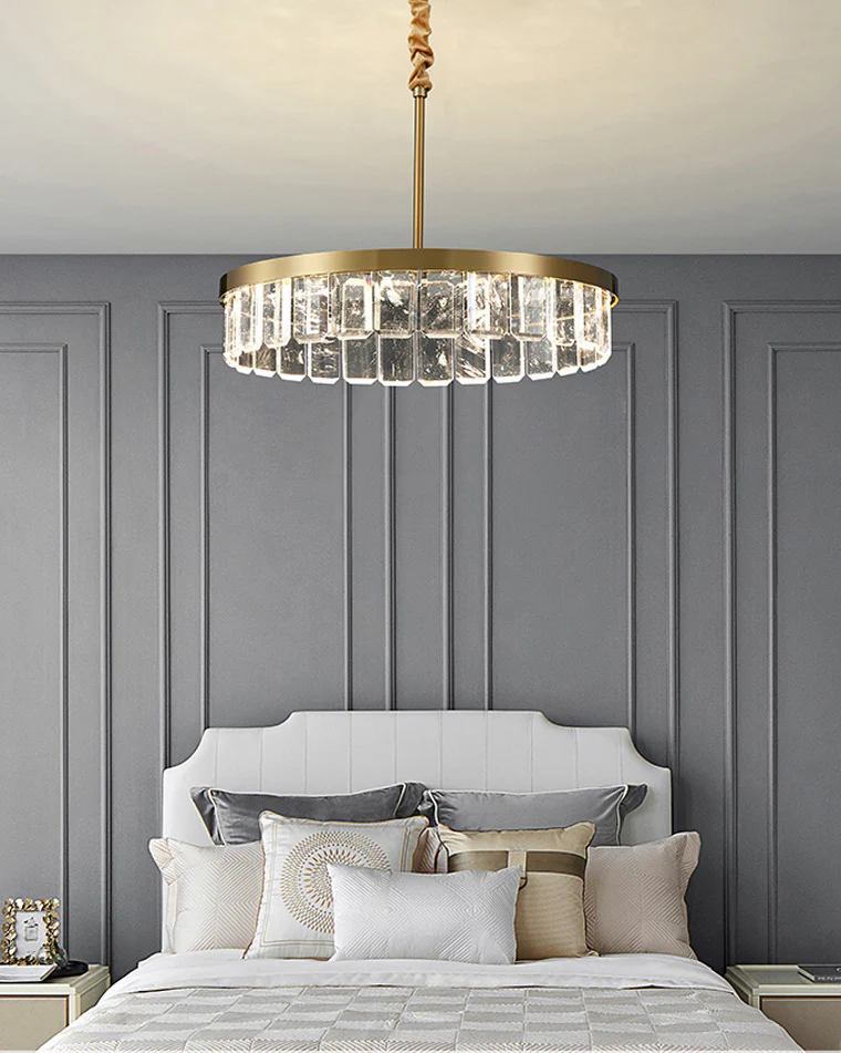 WOMO Gold Crystal Round Chandelier-WM2538 - Image 5