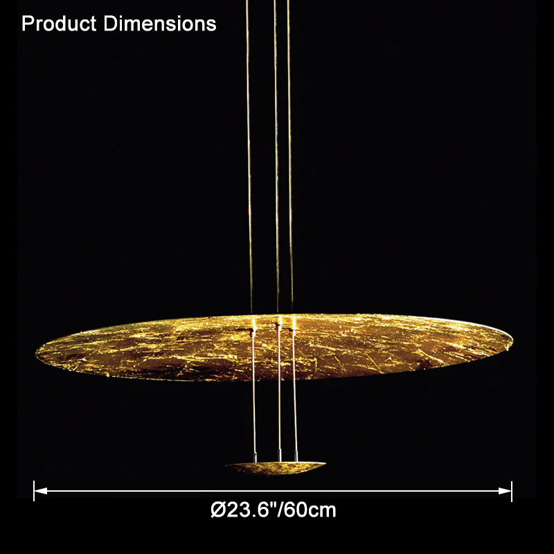WOMO Gold Disc Pendant Light-WM2476 - Image 10