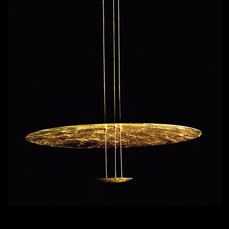 WOMO Gold Disc Pendant Light-WM2476 - Image 2
